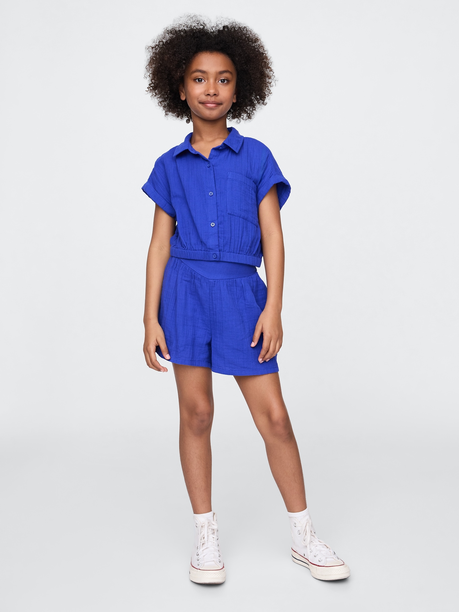 Kids Crinkle Gauze Outfit Set