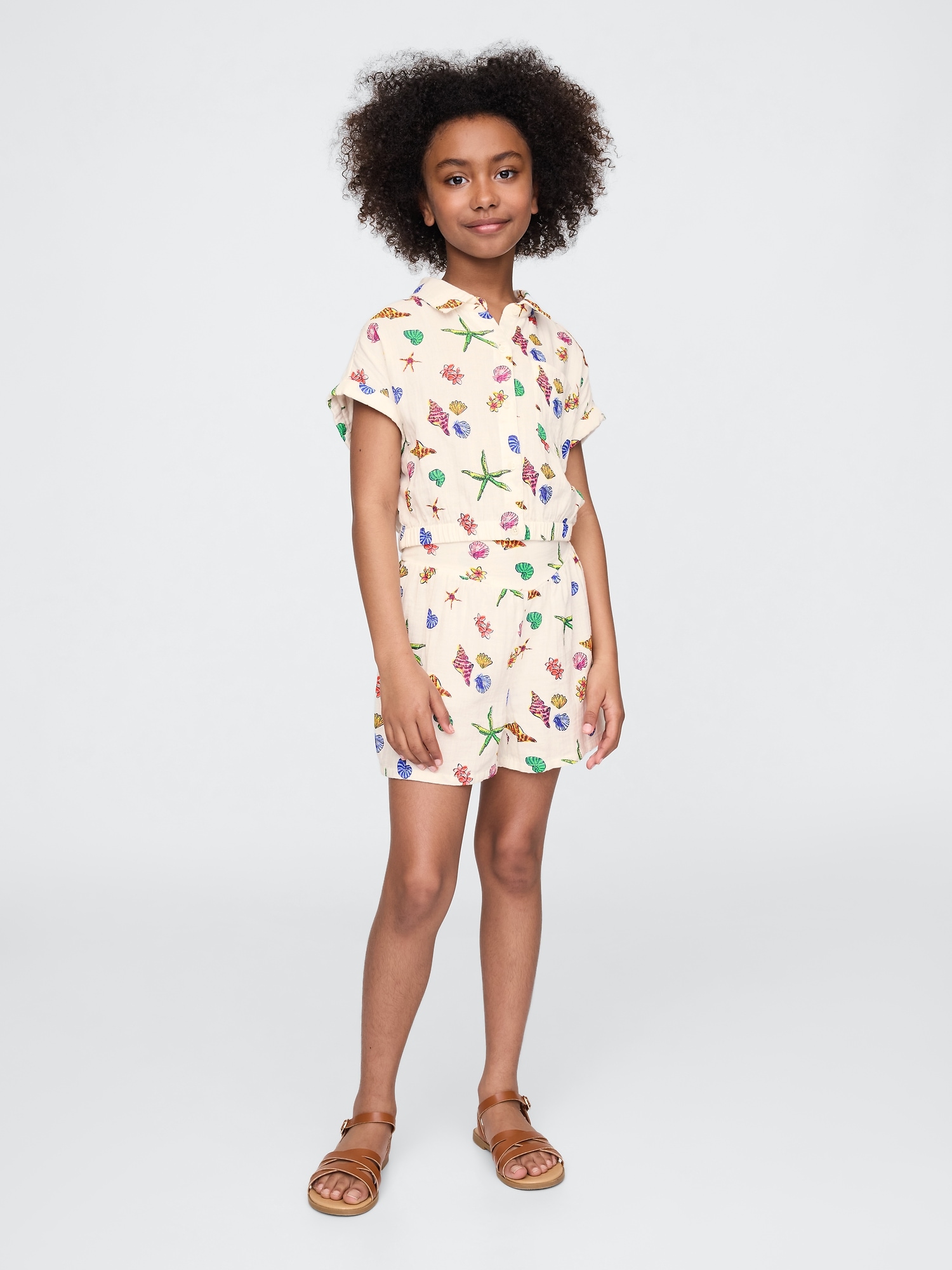 Kids Crinkle Gauze Outfit Set