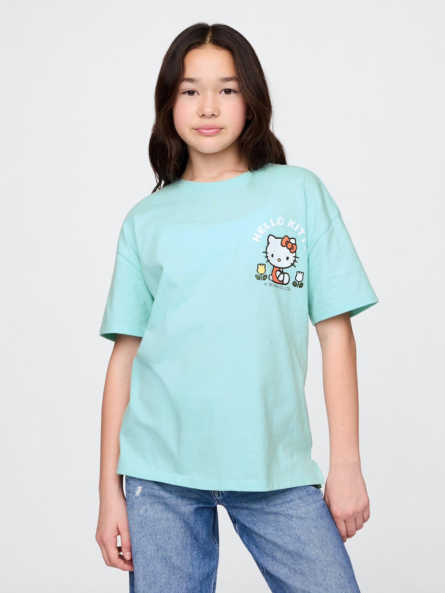 Kids Hello Kitty Logo Graphic Tunic T-Shirt