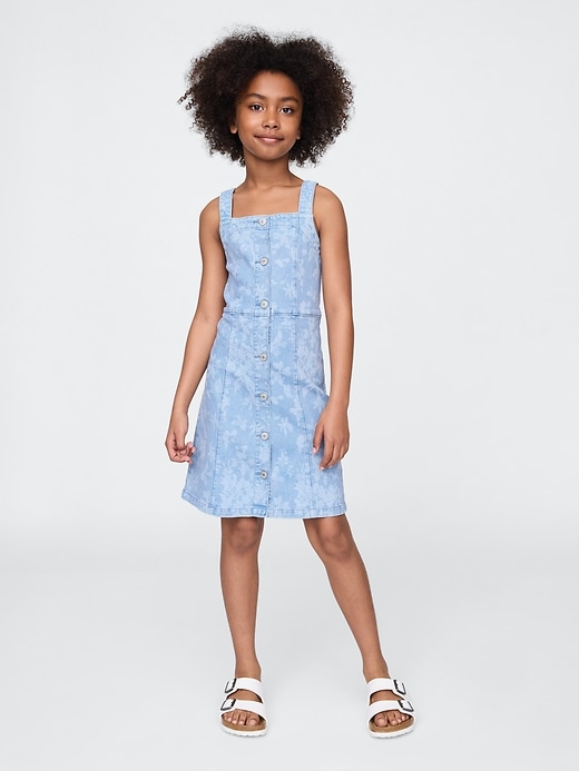 Image number 1 showing, Kids Denim Floral Dress
