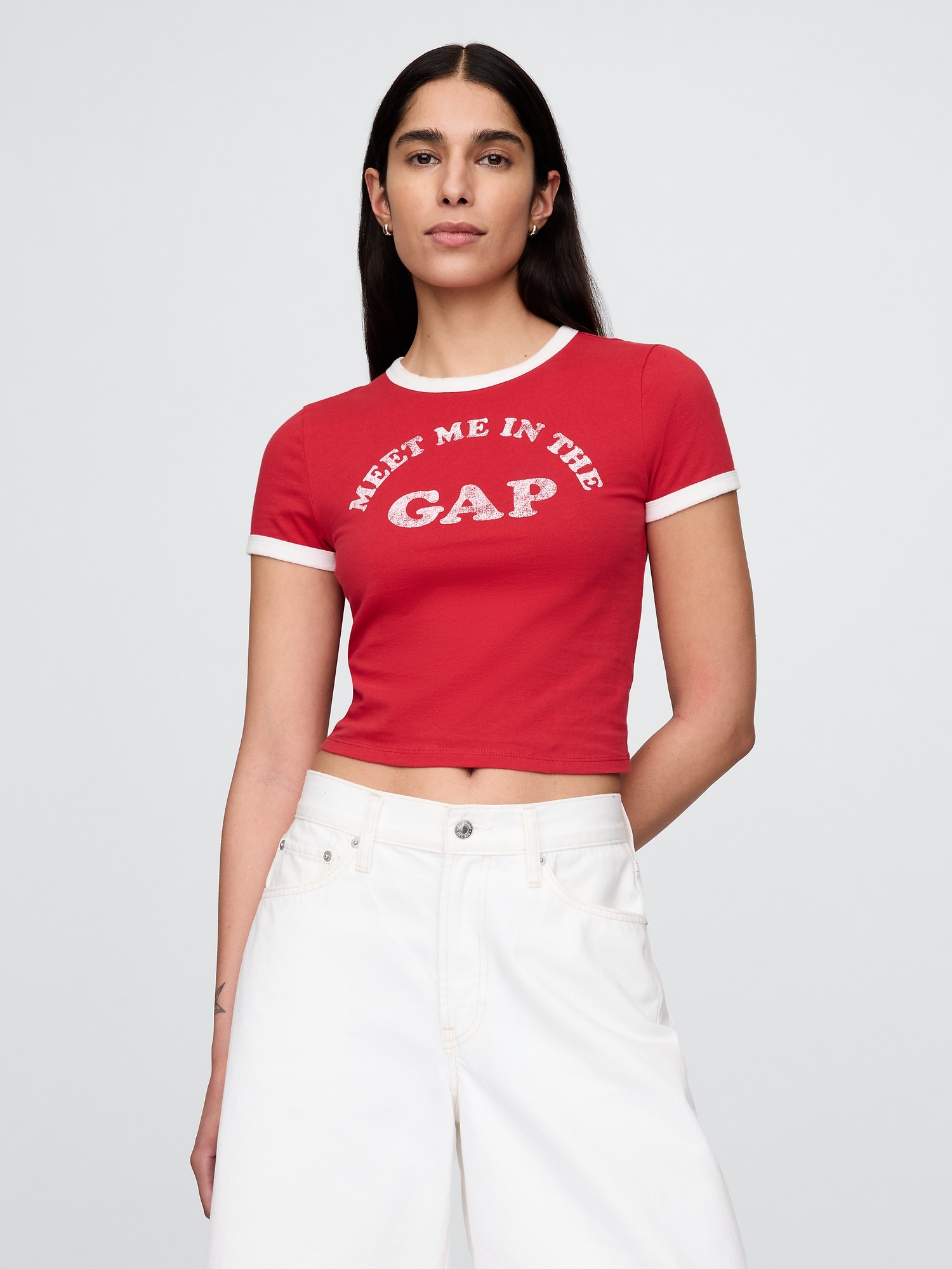 Gap Cotton Jersey Logo Baby T-shirt In Modern Red