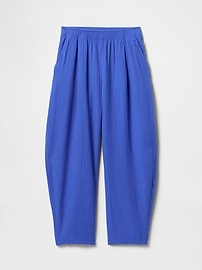 Crinkle Gauze Easy Barrel Pants
