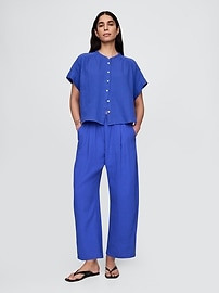 Crinkle Gauze Dolman Shirt