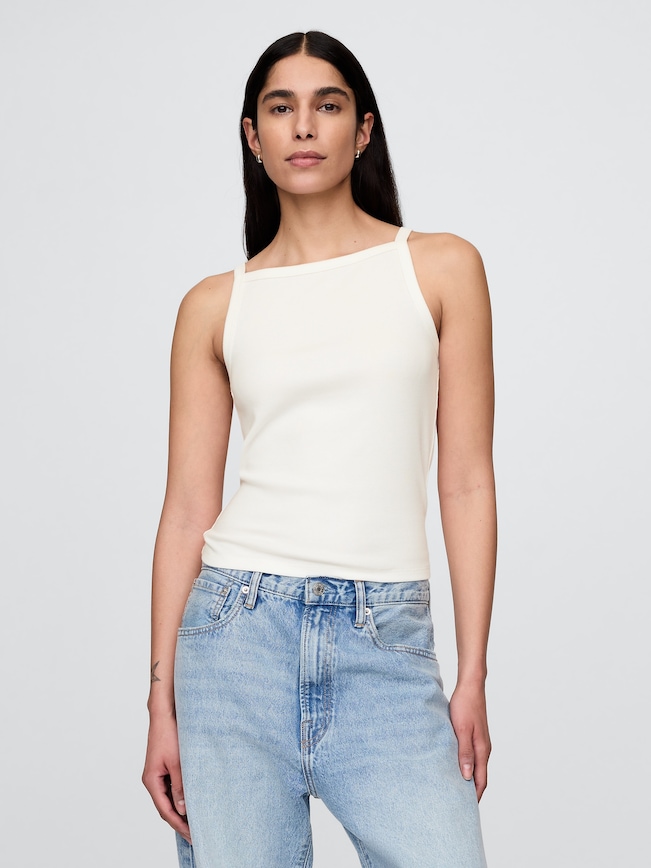 Modern Apron-Neck Tank Top