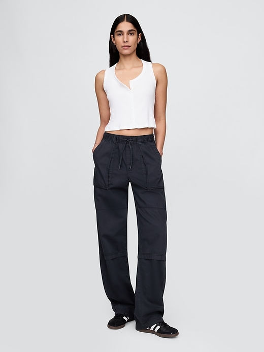 Image number 1 showing, Mid Rise Easy Utility Barrel Pants