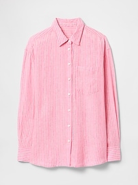 View large product image 37 of 62. 100% Linen Oversized Shirt
