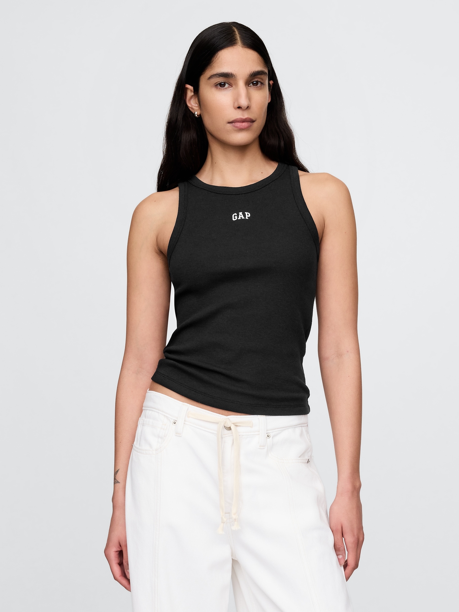 Modern Rib Logo Halter Top