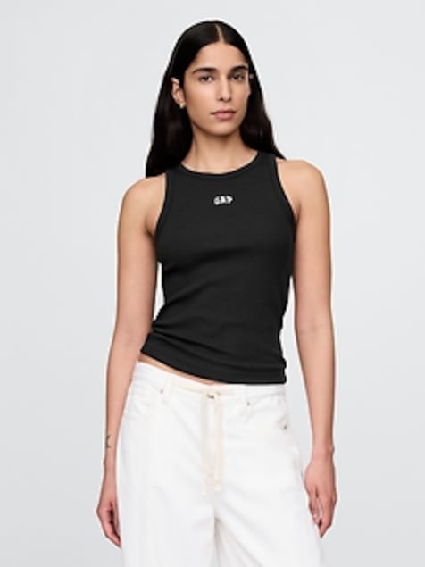 Modern Rib Logo Halter Top
