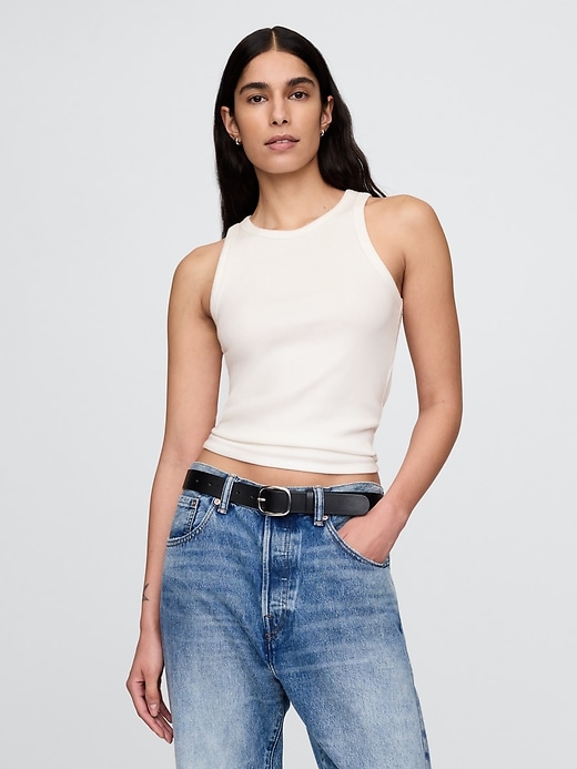 Image number 1 showing, Modern Rib Halter Tank Top