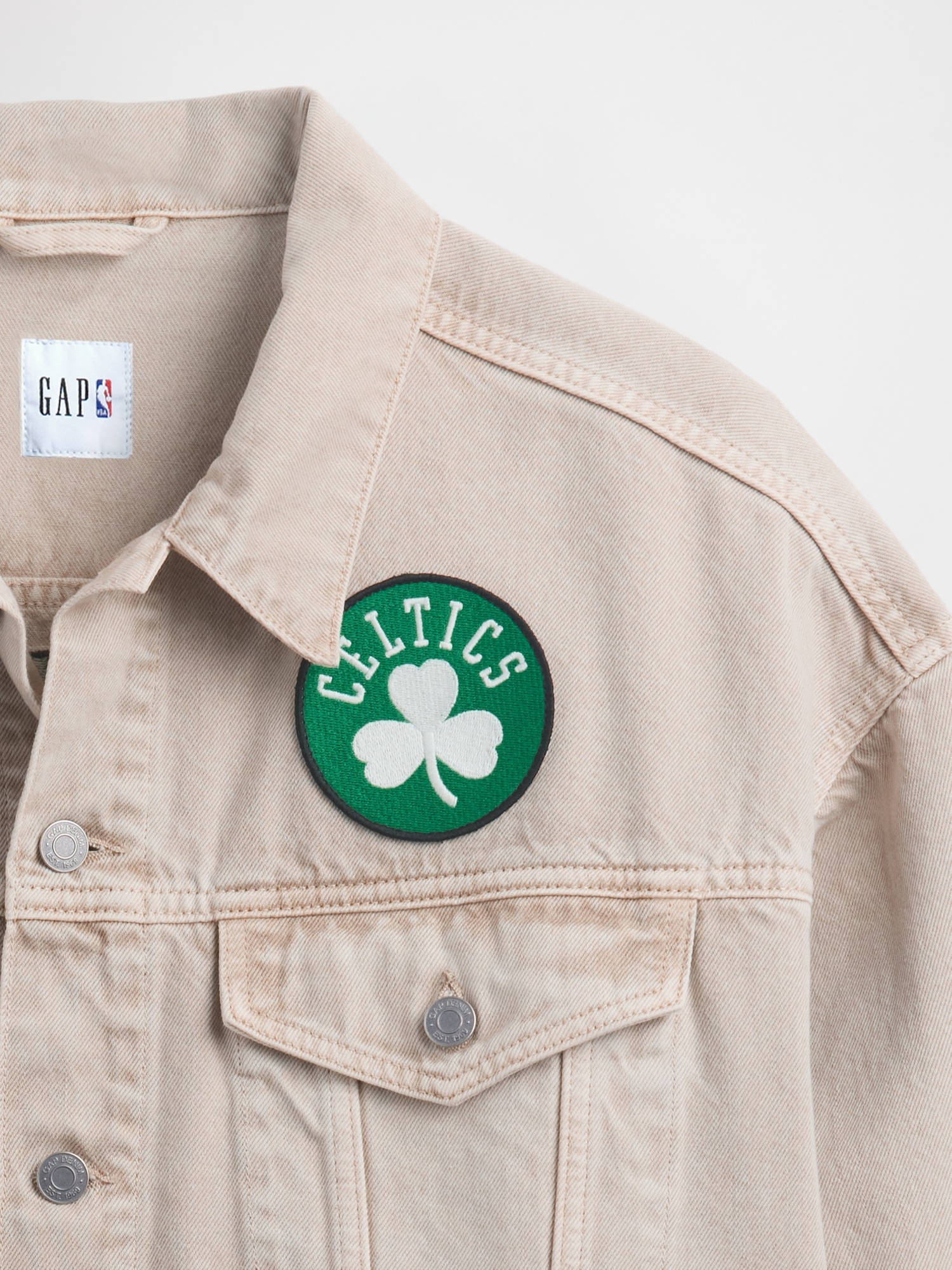 Мужская куртка Gap NBA Miami Heat Icon Denim Jacket, цвет: Boston Celtics — фото 4