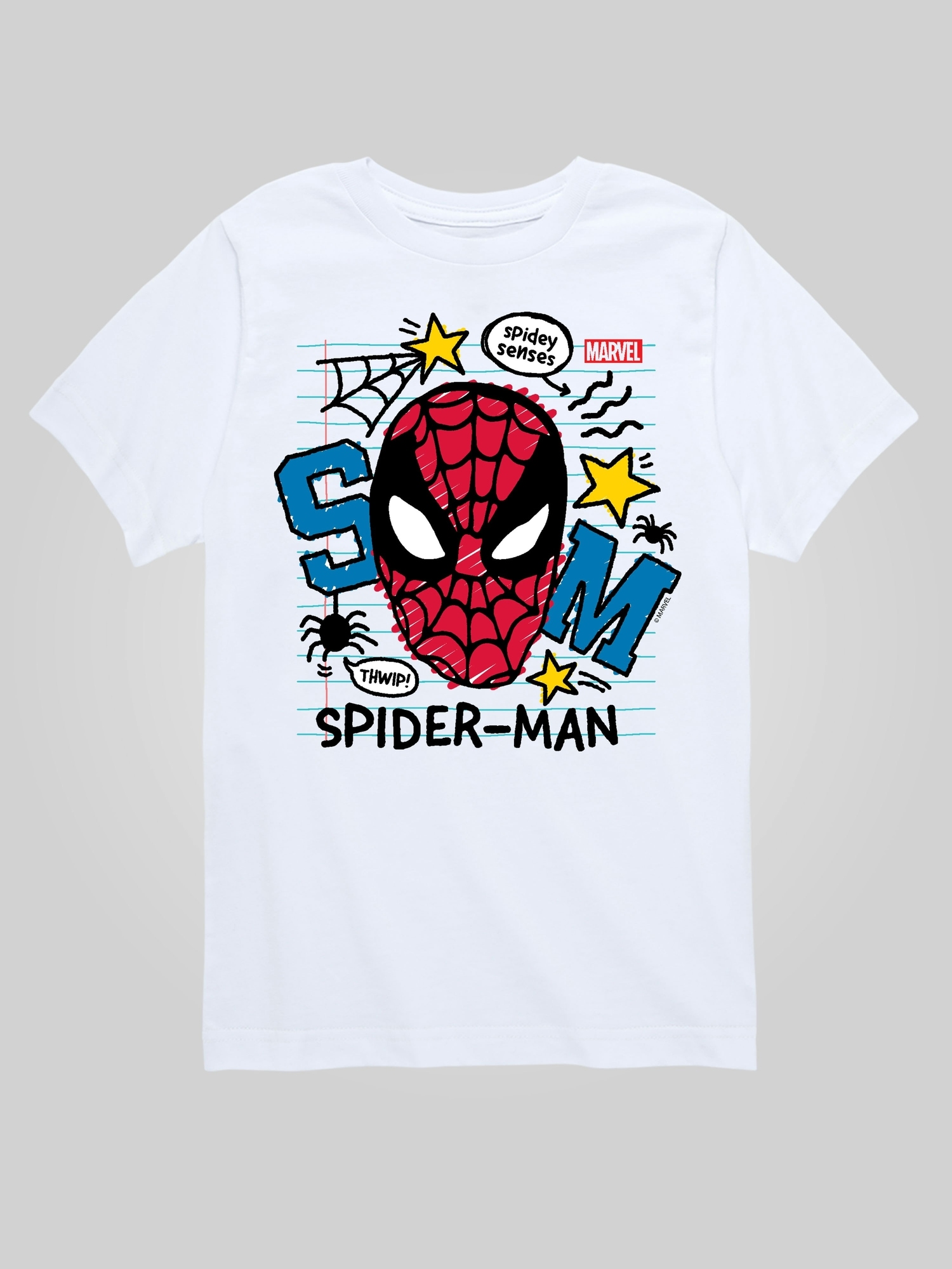 Toddler Marvel Scribbled Spider-Man Short Sleeve Graphic Tee