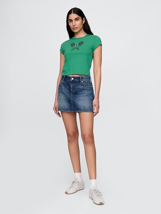 Image number 3 showing, Cropped Graphic T-Shirt