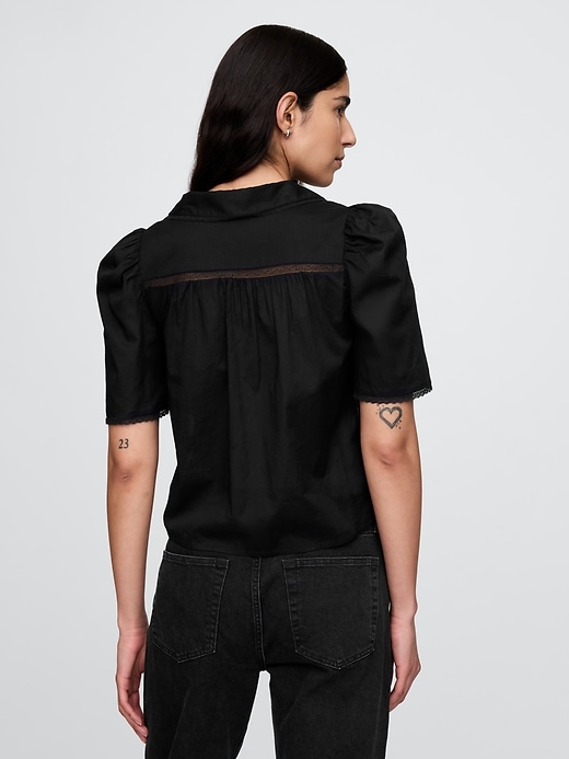 Image number 2 showing, Lace Peter Pan Collar Top
