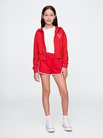 Kids VintageSoft Cropped Logo Zip Hoodie