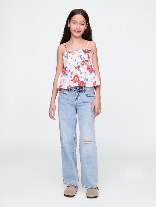 Image number 4 showing, Kids Bow-Strap Peplum Top