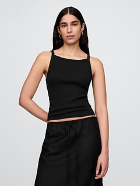 Modern Apron-Neck Tank Top