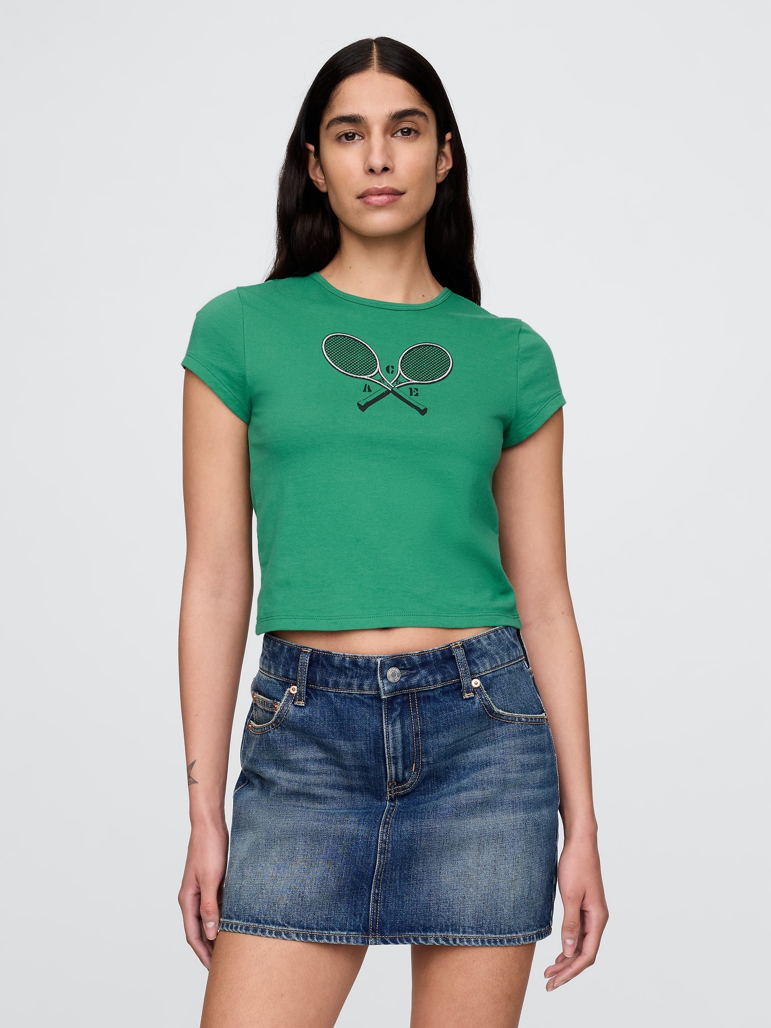 Cropped Graphic T-Shirt