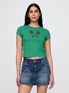 Crop Graphic T-Shirt