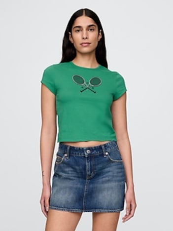Cropped Graphic T-Shirt