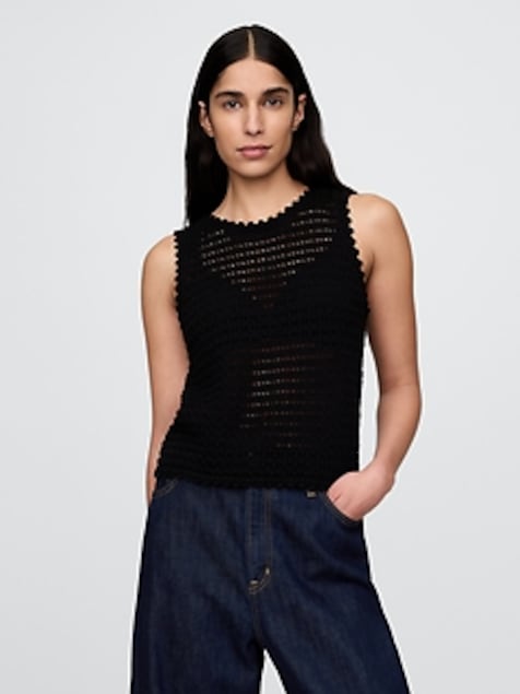 100% Cotton Crochet Tank Top
