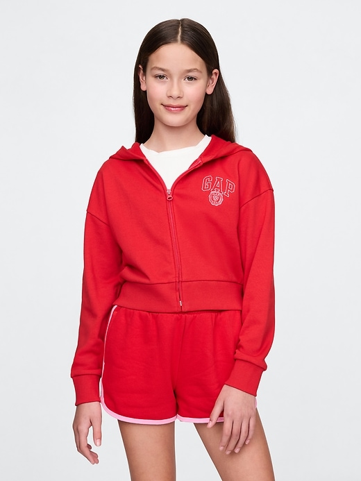 Image number 1 showing, Kids VintageSoft Cropped Logo Zip Hoodie