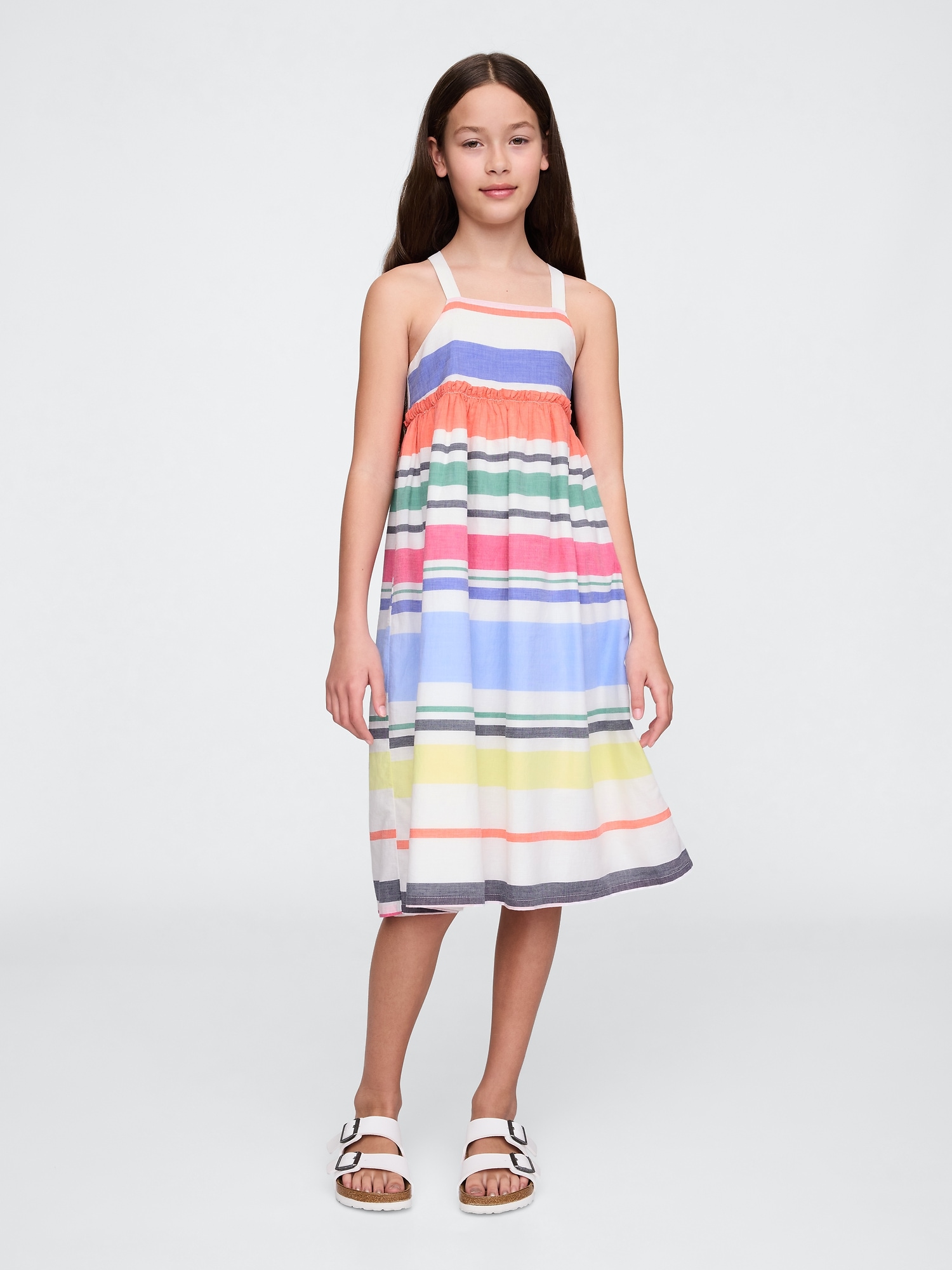 Kids Apron Neck Midi Dress