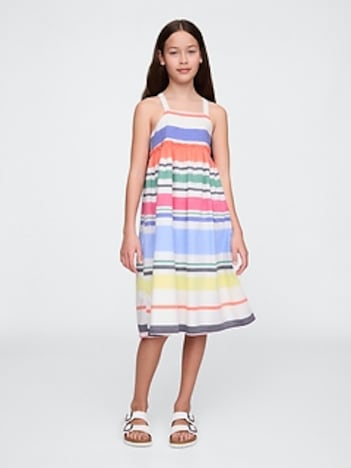 Kids Apron Neck Midi Dress