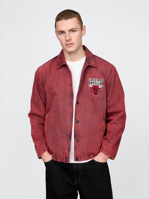 NBA Chicago Bulls Logo Denim Coaches Jacket