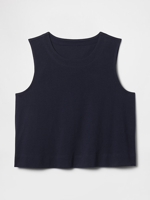 Image number 4 showing, Heavyweight Organic Cotton Cropped Shell Tank Top