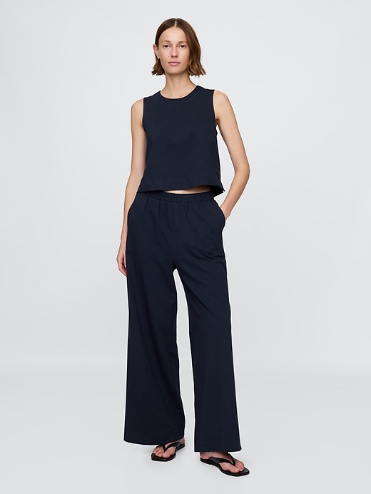 Image number 1 showing, Heavyweight Organic Cotton Wide-Leg Pants