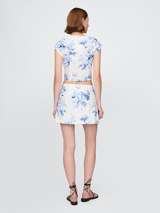 Image number 2 showing, Linen-Blend Mini Skort