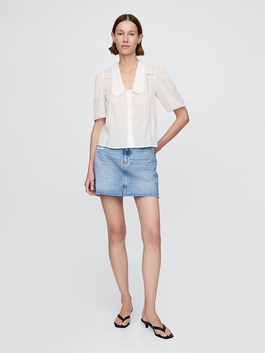 Image number 3 showing, Lace Peter Pan Collar Top
