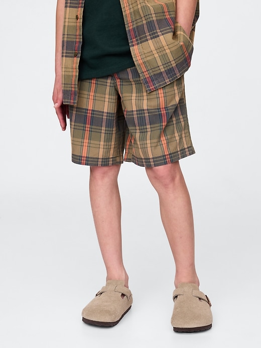 Image number 3 showing, Kids Plaid Canvas Easy Shorts