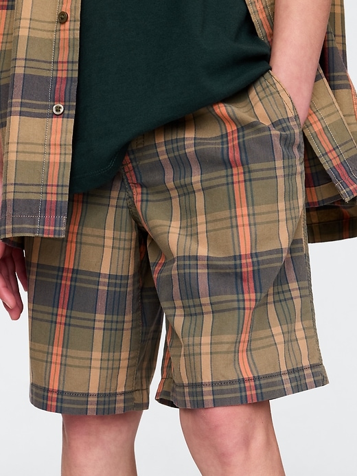 Image number 5 showing, Kids Plaid Canvas Easy Shorts