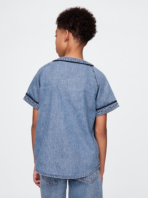 Image number 3 showing, Kids Denim Logo Baseball Jersey