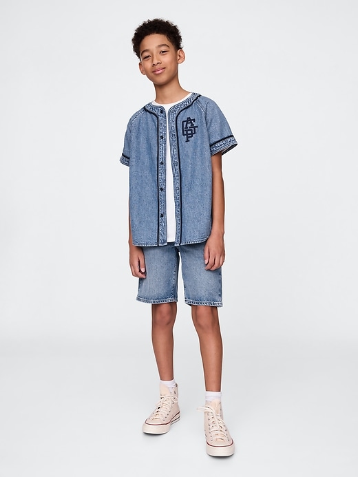 Image number 4 showing, Kids Denim Logo Baseball Jersey