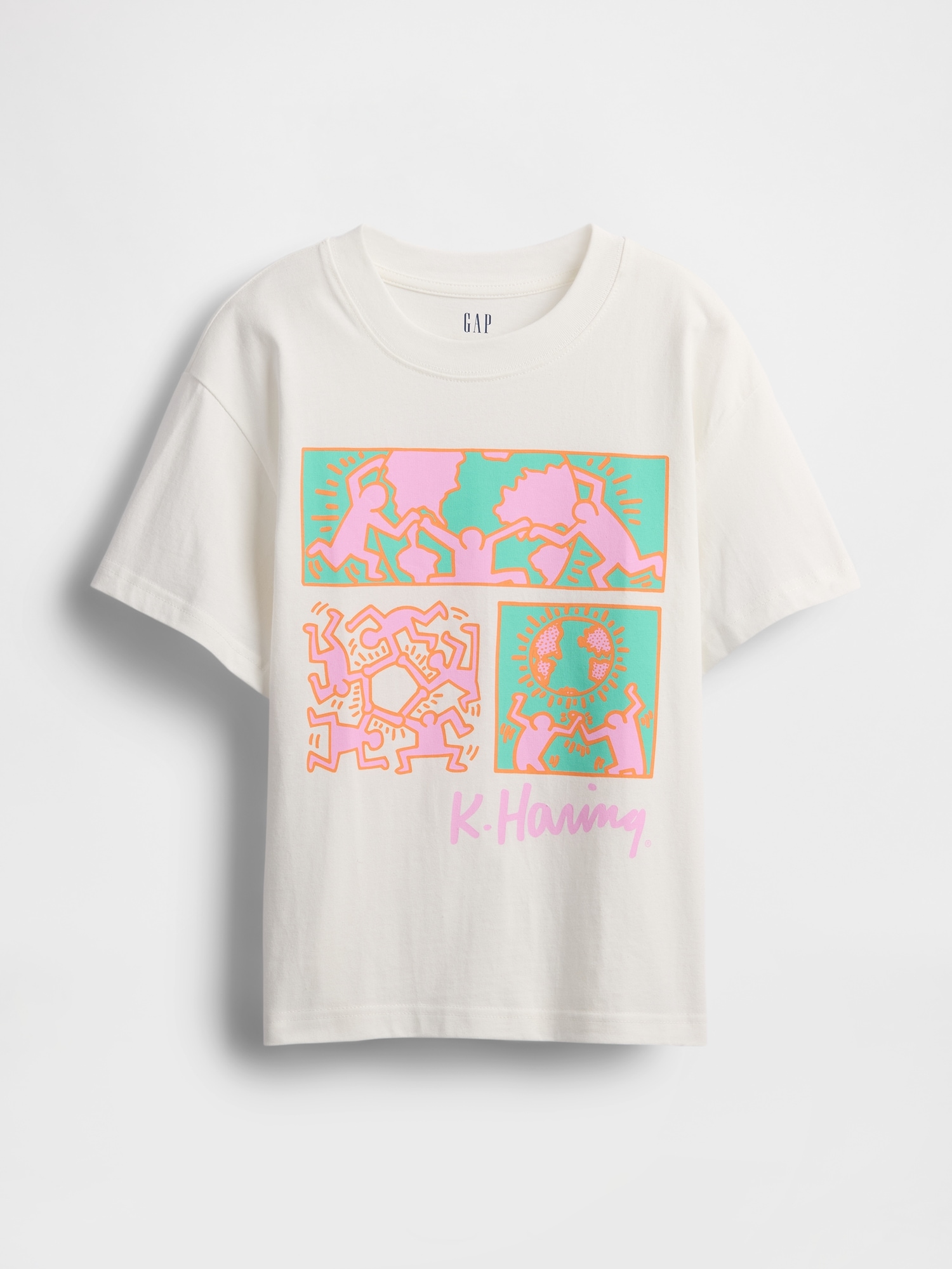 Shop Gap Artist Graphic T-shirt In Keith Haring (new Off White)
