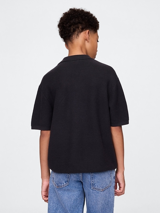 Image number 3 showing, Kids Relaxed Sweater Polo Shirt