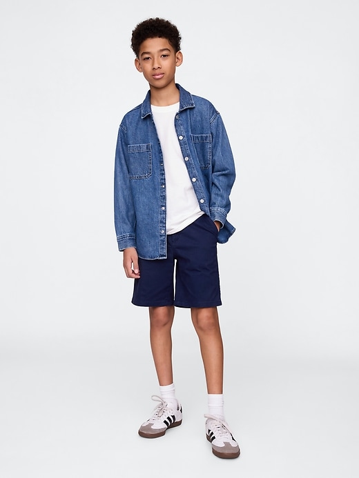 Image number 1 showing, Kids 7" Relaxed Khaki Shorts
