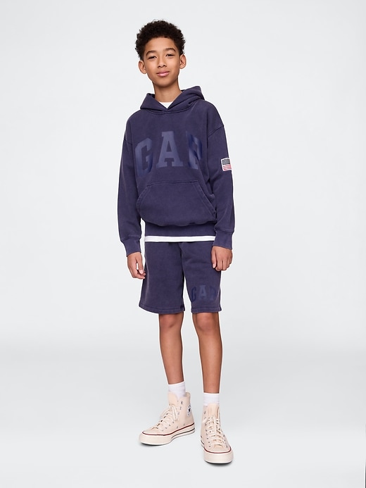 Image number 1 showing, Kids VintageSoft Logo Sweat Shorts