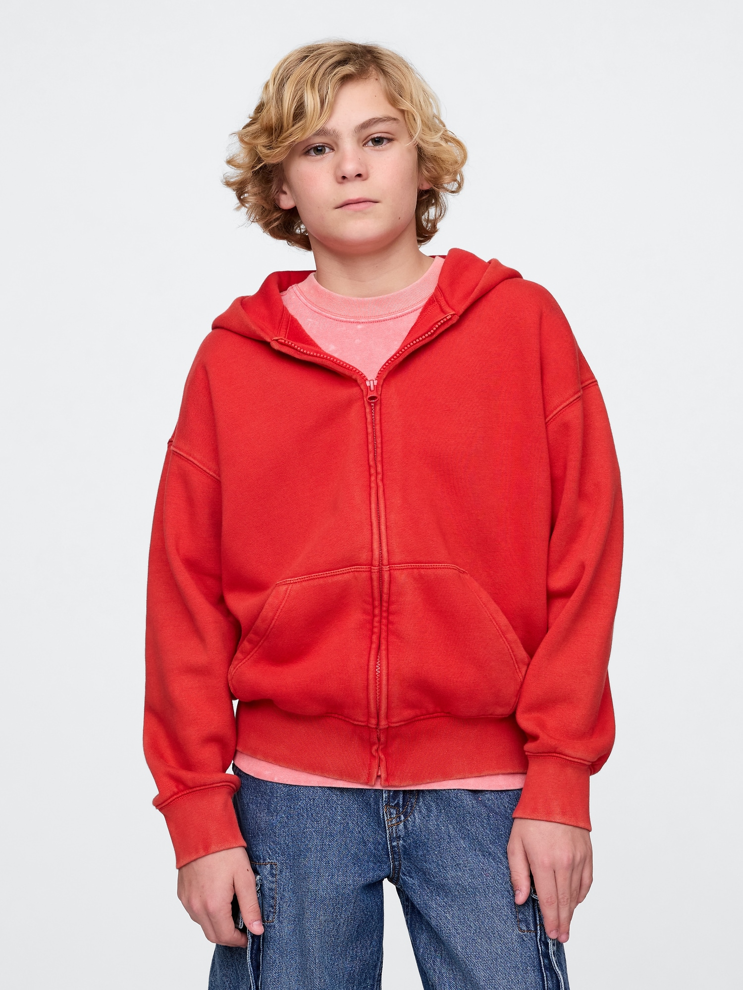 Kids VintageSoft Zip Hoodie
