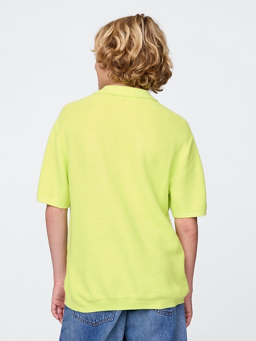 Image number 3 showing, Kids Relaxed Sweater Polo Shirt