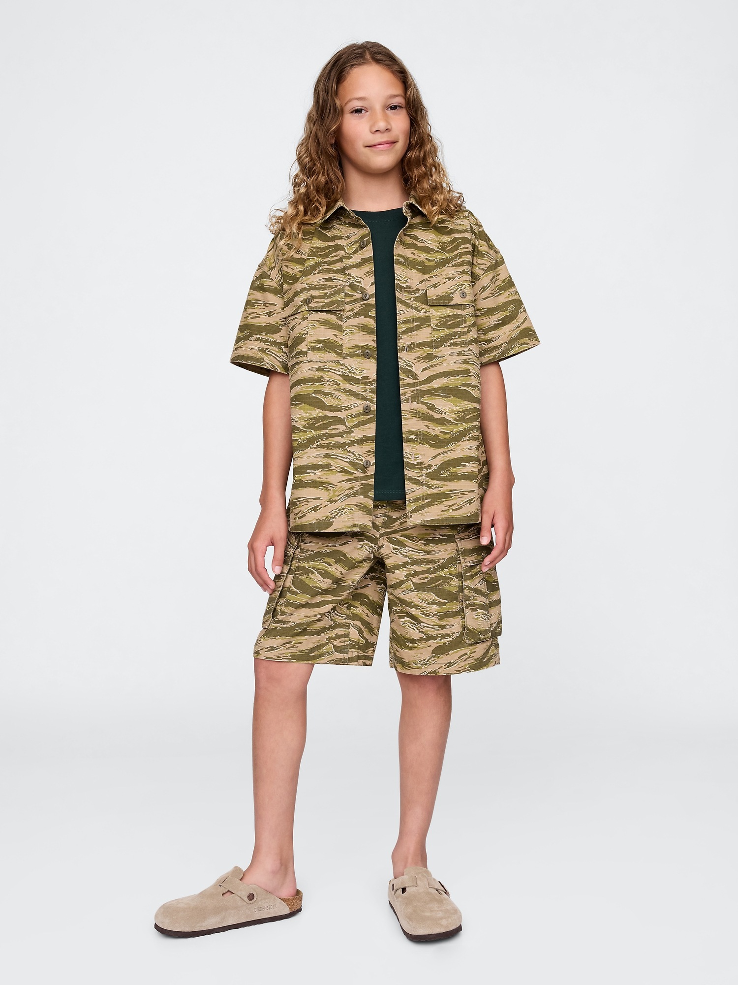 Детские рубашки Gap Kids Ripstop Utility Shirt — фото 4