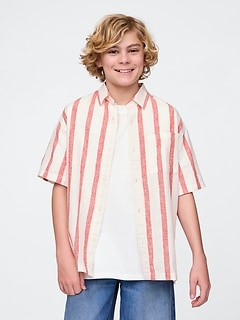 Kids Linen-Cotton Relaxed Shirt
