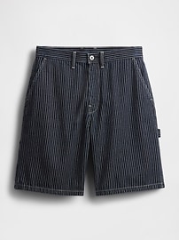 '90s Loose Denim Stripe Carpenter Shorts