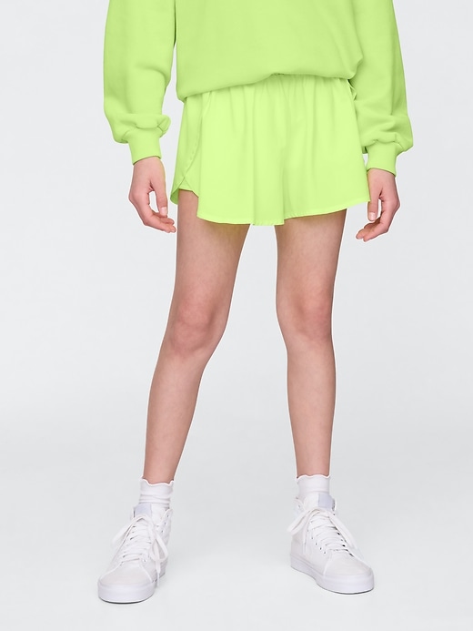 Image number 3 showing, Kids Recycled Butterfly-Hem Run Shorts