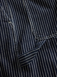 '90s Loose Denim Stripe Carpenter Shorts