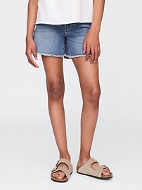 Kids Denim Midi Shorts