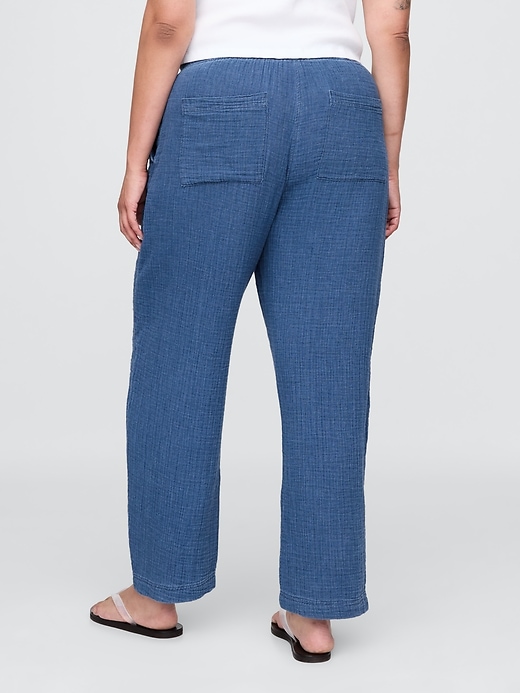 Image number 6 showing, Crinkle Gauze Denim Easy Barrel Pants