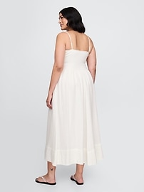 Crinkle Gauze Mixed Media Maxi Dress